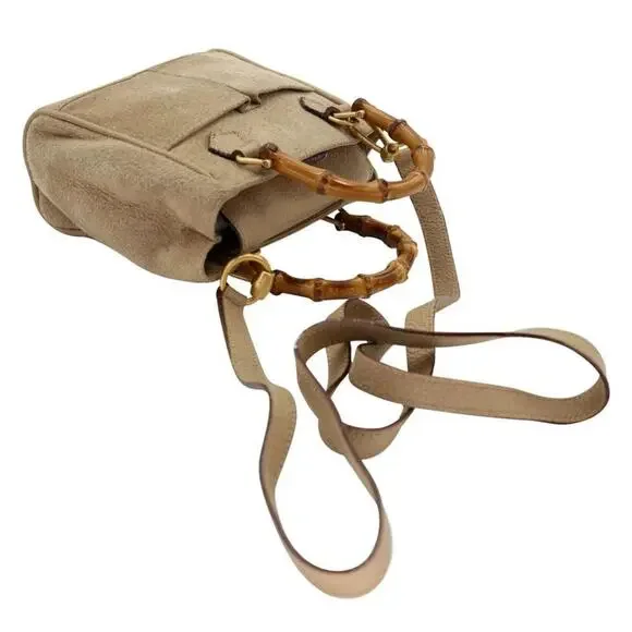 Gucci Mini Micro Bamboo Suede Cross Body Bag GG-B0509P-0004 - Picture 7 of 11